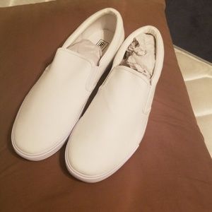 Plain white shoes
